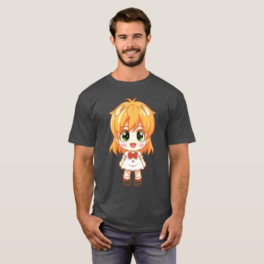 manga anime girl boy t-shirt (Voorkant volledig)