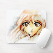 Manga Anime Girl schetst grote ogen kawaii schatti Muismat (Met muis)