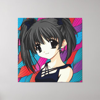 Manga Anime Girl Wrapped Canvas