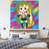 Manga Anime Girl Wrapped Canvas (Insitu (Slaapkamer))