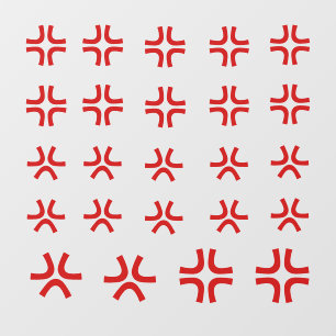 Manga & Anime Woede Symbool Uitpuilende Aderen Raamsticker