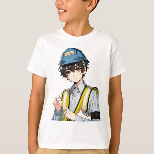 Manga Arbeitssicherheitsexperte T-Shirt (Voorkant)