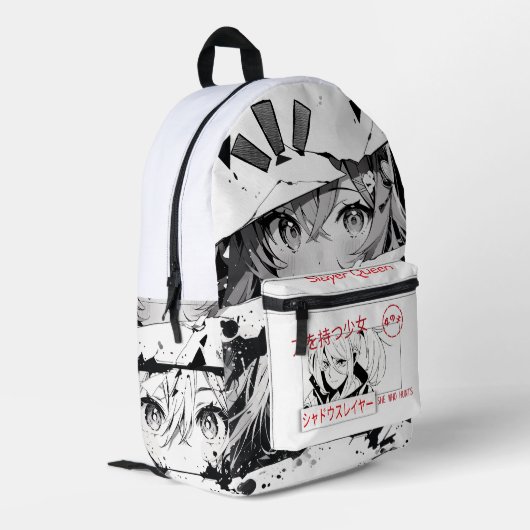 Manga Backpack Anime  Bedrukte Rugzak (Achterkant Hoek Links)