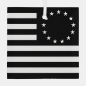 Manga, Betsy Ross Vlag of Circle Amerikaanse Vlag Glas Ornament (Achterkant)