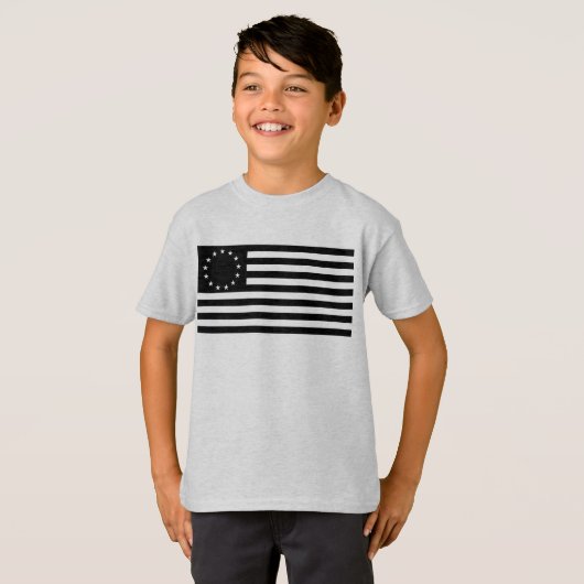 Manga, Betsy Ross Vlag of Circle Amerikaanse Vlag T-shirt (Voorkant volledig)