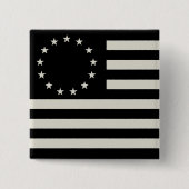 Manga, Betsy Ross Vlag of Circle Amerikaanse Vlag Vierkante Button 5,1 Cm (Voorkant)