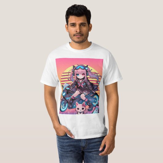 Manga Biker T-shirt (Voorkant volledig)