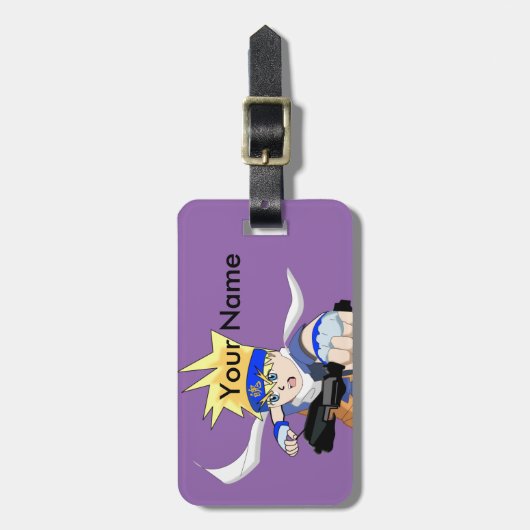 Manga Boy Bagagelabel,  Bagagelabel (Voorkant verticaal)