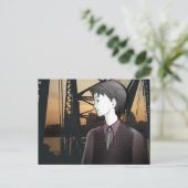 MANGA boy YOKOHAMA Briefkaart (Staand voorkant)