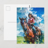 Manga Cowgirl's Alpine Escape Briefkaart (Voorkant / Achterkant)