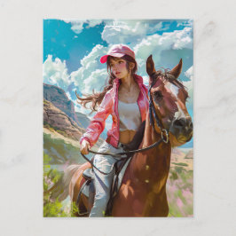 Manga Cowgirl's Alpine Escape Briefkaart