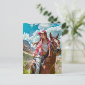 Manga Cowgirl's Alpine Escape Briefkaart (Staand voorkant)
