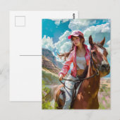 Manga Cowgirl's Alpine Escape Briefkaart (Voorkant / Achterkant)