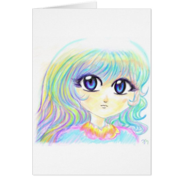 Manga Fairy Girl Anime Colorful Rainbow Magic Eyes (Voorkant)