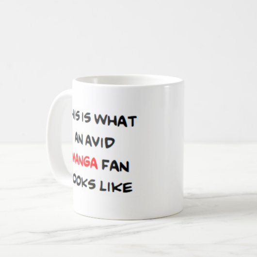 manga fan, avid koffiemok (Voorkant links)