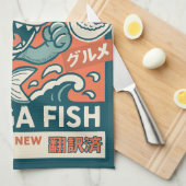 Manga Fish Theedoek (Quarter Fold)