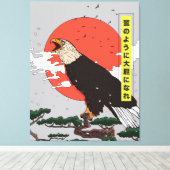 Manga Gouden Adelaar Canvas Afdruk (Insitu (Houten vloer))