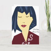 Manga-haar-jarig meisje kaart (Achterkant)