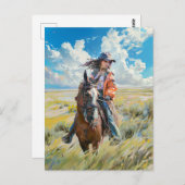 Manga Horseback Avontuur in de Alpen Briefkaart (Voorkant / Achterkant)