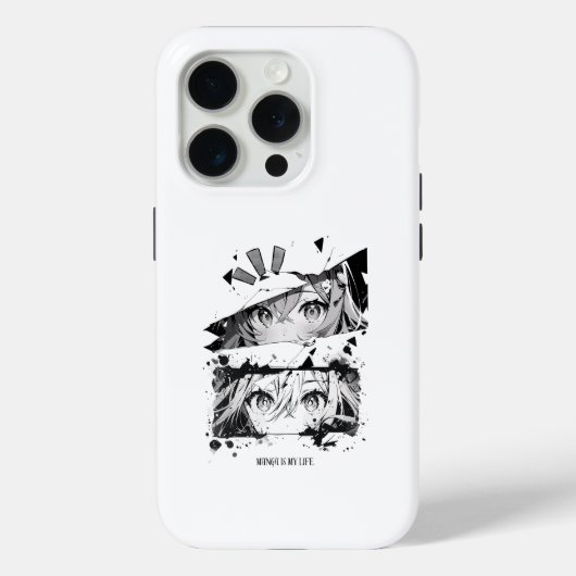 Manga Is My Life Anime Eyes Glitch Art Case-Mate iPhone Case (Achterkant)