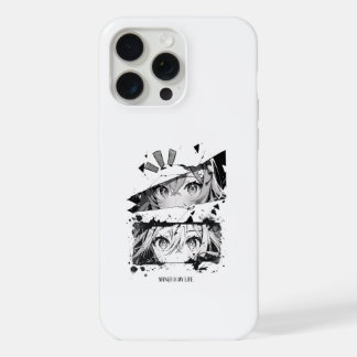 Manga Is My Life Anime Eyes Glitch Art iPhone 15 Pro Max Case