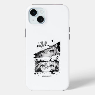 Manga Is My Life Anime Ogen Glitch Kunst iPhone 15 Mini Hoesje