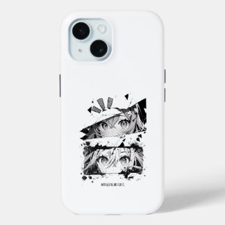 Manga Is My Life Anime Ogen Storings Kunst iPhone 15 Case