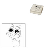 Manga kat kunst stempel (Gestempeld)