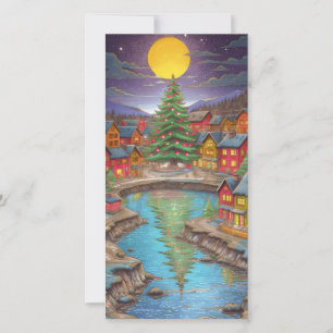 Manga Kerst Village Feestdagenkaart