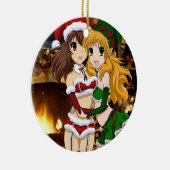 Manga Kerstmis Keramisch Ornament (Rechts)