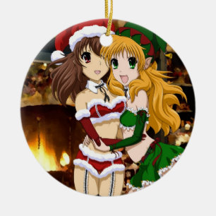 Manga Kerstmis Keramisch Ornament