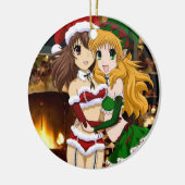 Manga Kerstmis Keramisch Ornament (Links)