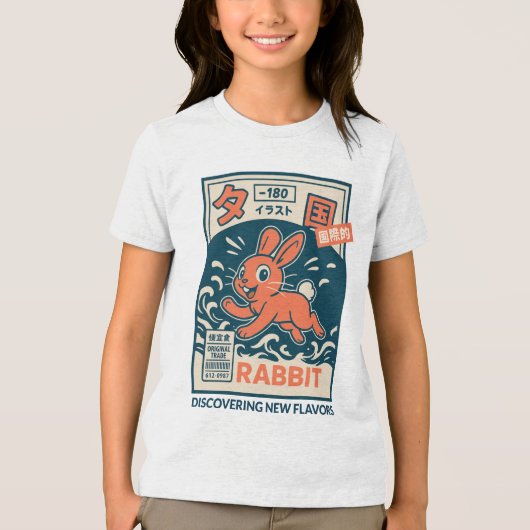 Manga Konijn Tri-Blend Shirt (Voorkant)