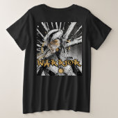 Manga krijger Oversize Grote Maat T-shirt (Design achterkant)