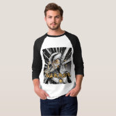 Manga krijger Raglan T-shirt (Voorkant volledig)