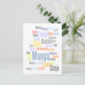 Manga Label Briefkaart (Staand voorkant)