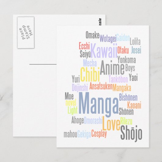 Manga Label Briefkaart (Voorkant / Achterkant)