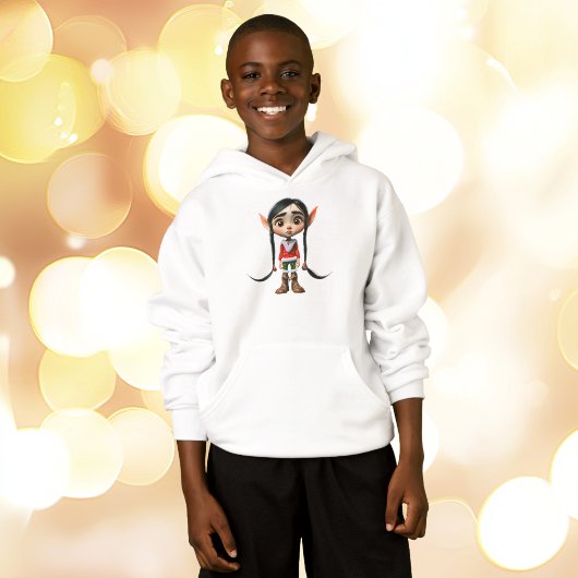 Manga Meisje Kerst Elf Boy's Hoodie