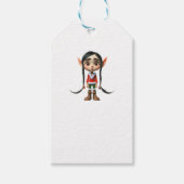 Manga Meisje Kerst Elf Kraft Gift Labels Cadeaulabel (Voorkant)