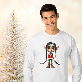 Manga Meisje Kerst Elf Mannen T-shirt