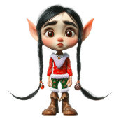 Manga Meisje Kerst Elf Vrouwen T-shirt