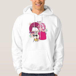 Manga meisje met koptelefoon en blinde konijn hoodie