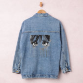 Manga meisje met verf-overgoten blik denim jacket (Hangar)