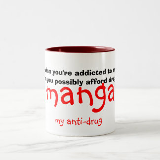 Manga, mijn anti-drugs, want als je verslaafd bent tweekleurige koffiemok