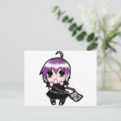 Manga Mizuki Pink Briefkaart (Staand voorkant)