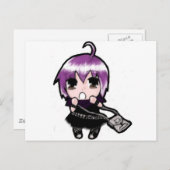 Manga Mizuki Pink Briefkaart (Voorkant / Achterkant)