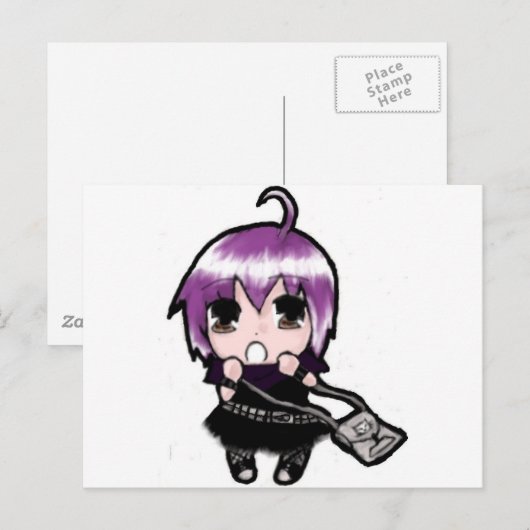 Manga Mizuki Pink Briefkaart (Voorkant / Achterkant)