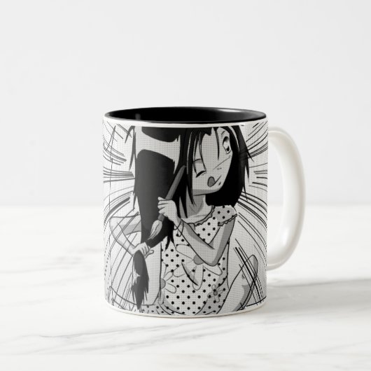 manga-mok tweekleurige koffiemok (Voorkant rechts)