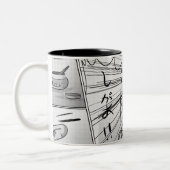 manga-mok tweekleurige koffiemok (Links)