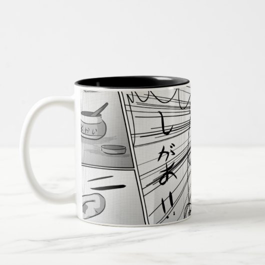 manga-mok tweekleurige koffiemok (Links)